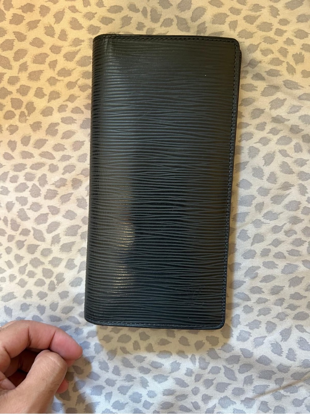 Louis Vuitton Classic Black Long Leather Wallet - Men's Accessories